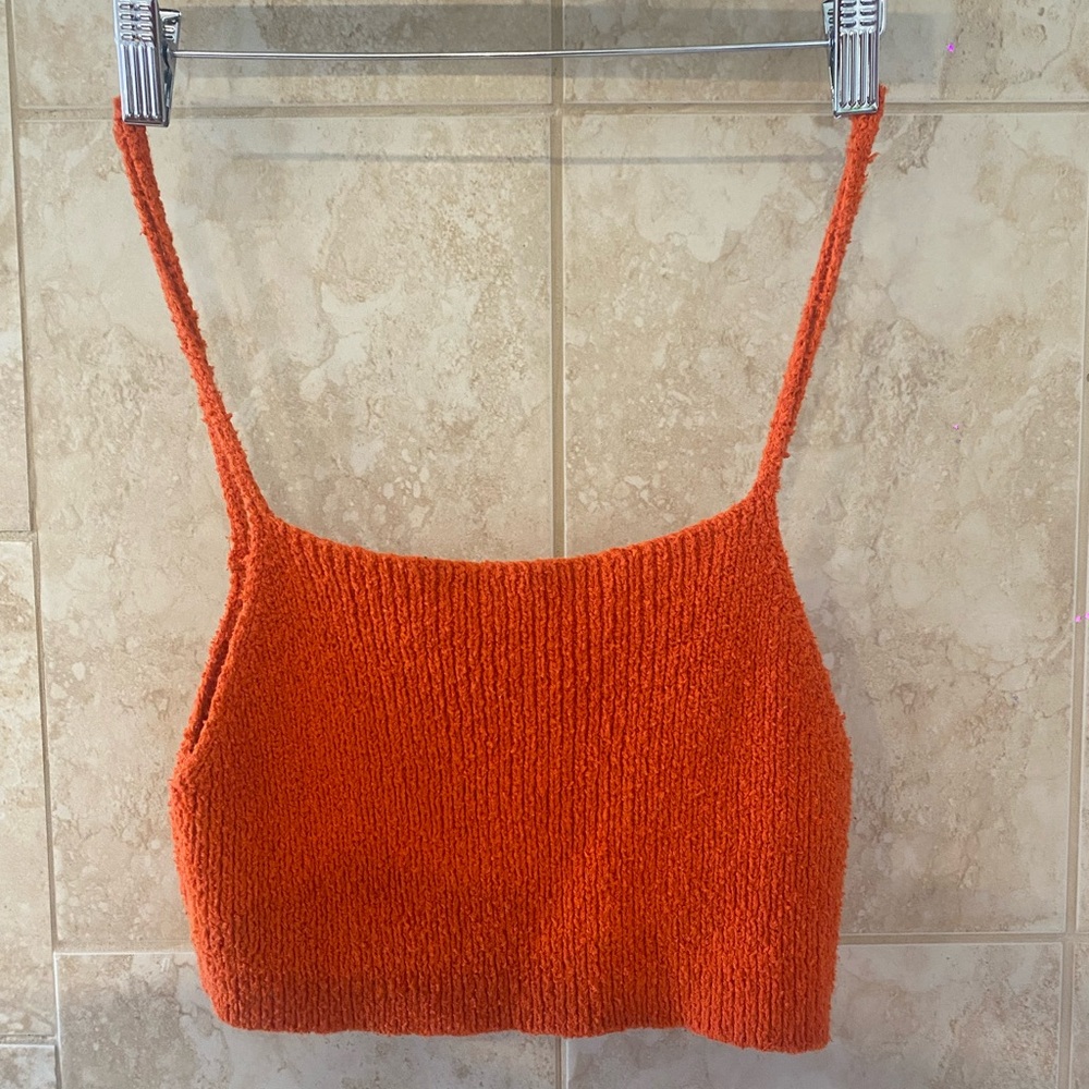 Orange Knit Women's Top🧡